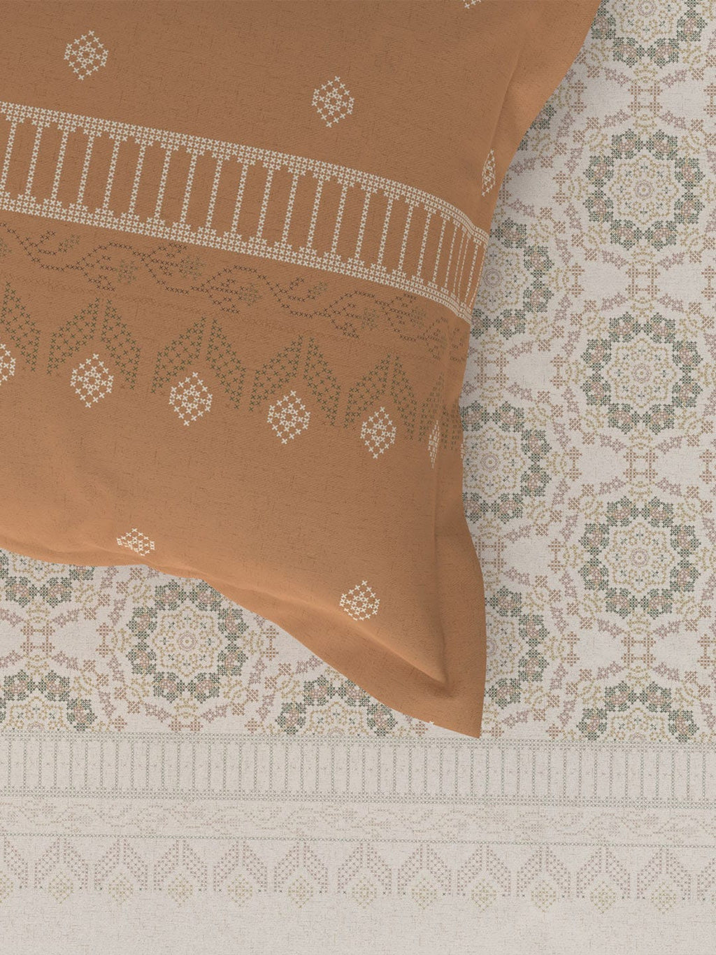 MYTRIDENT Unisex Orange Bedsheets