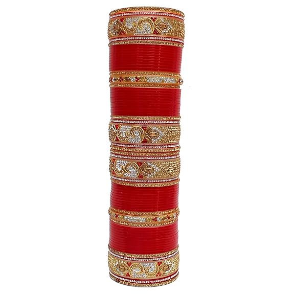 Tehzeeb Creations Bangle Set for Women (Red) - Distacart