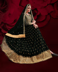 Monjolika Fashion Black Color Georgette Festival Anarkali Salwar Suit - Distacart