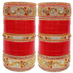 Tehzeeb Creations Bangle Set for Women (Red) - Distacart