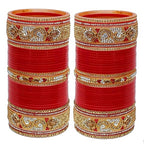 Tehzeeb Creations Bangle Set for Women (Red) - Distacart