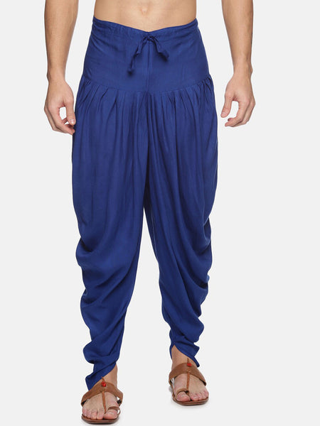 Sethukrishna Men Navy Blue Solid Dhoti Pant