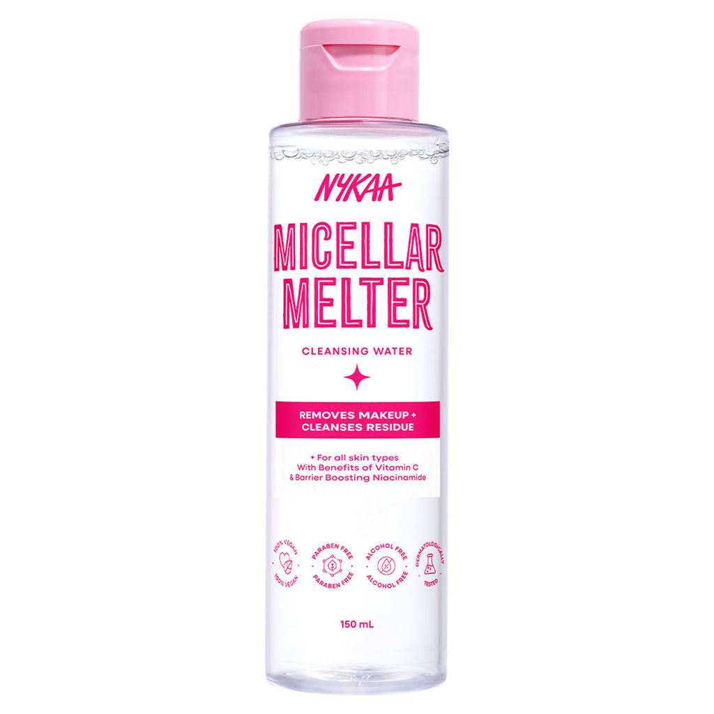 Nykaa Micellar Melter Cleansing Water - Sensitive Skin Gentle Cleanser With Vitamin C & Niacinamide