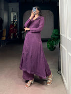 Lorenvalley Fashion Purple Soft N.V Herry Fabric With A Refined Plain Finish Designed Straight Cut Suit - Distacart