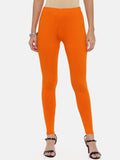 Souchii Orange Solid Slim-Fit Ankle-Length Leggings - Distacart