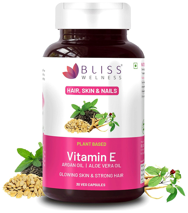 bliss welness skin hair care vitamin e capsule