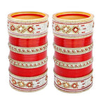 Tehzeeb Creations Bridal Bangle Set Designer Red Color Chuda Dulhan Punjabi Choora Fashion Wedding Chura for Women - Distacart