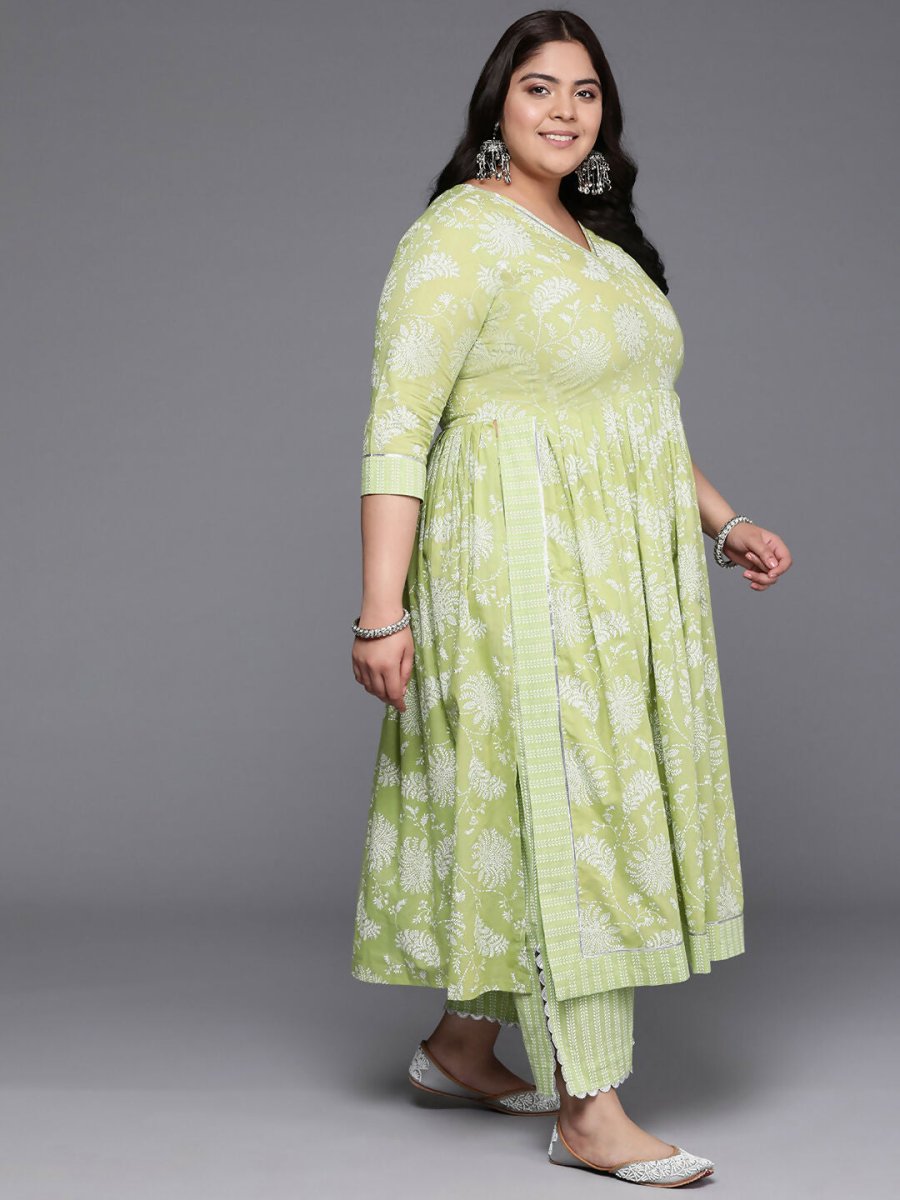 Ahalyaa Women's Traditional wear Kurta Set - Green