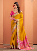 Anaita Yellow Silk Zari Weaving With Classic Patola Saree With Blouse - Distacart