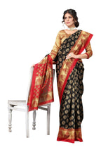 Vamika black Printed Art Silk Saree