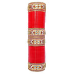 Tehzeeb Creations Bridal Bangle Set Designer Golden White & Red Stone Chuda Dulhan Wedding Choora Fashion Chura For Women - Distacart