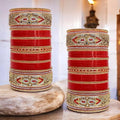 Tehzeeb Creations Bridal Bangle Set Red Designer Chura Wedding Punjabi Choora Fashion Jewellery Chuda Set for Women - Distacart