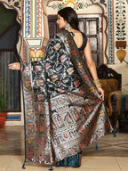 Shree Shyam Fashion Turquoise Silk Saree - Distacart