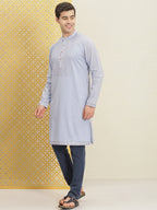House of Pataudi Jashn Pure Cotton Yoke Design Sequinned Kurta
