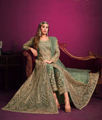 Monjolika Fashion Light Green Sangeet Net Designer Salwar Suit - Distacart