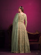 Monjolika Fashion Light Green Sangeet Net Designer Salwar Suit - Distacart