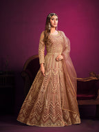 Monjolika Fashion Peach Sangeet Net Designer Salwar Suit - Distacart