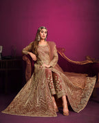 Monjolika Fashion Peach Sangeet Net Designer Salwar Suit - Distacart