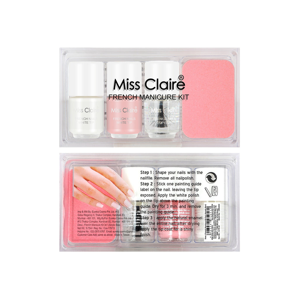Miss Claire French Manicure Kit With Acrylic Box