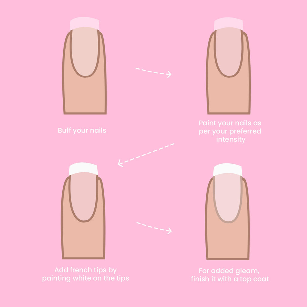 Miss Claire French Manicure Kit With Acrylic Box