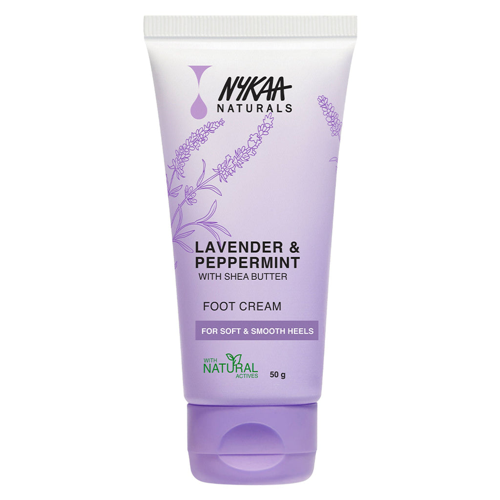 Nykaa Skin Happy Heels 20%Urea, 2%Lactic Acid Foot Cream-Dry & Cracked Feet - Lavender & Peppermint - Distacart