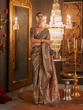 Monjolika Fashion Light Brown Color Silk Women'S Traditional Saree