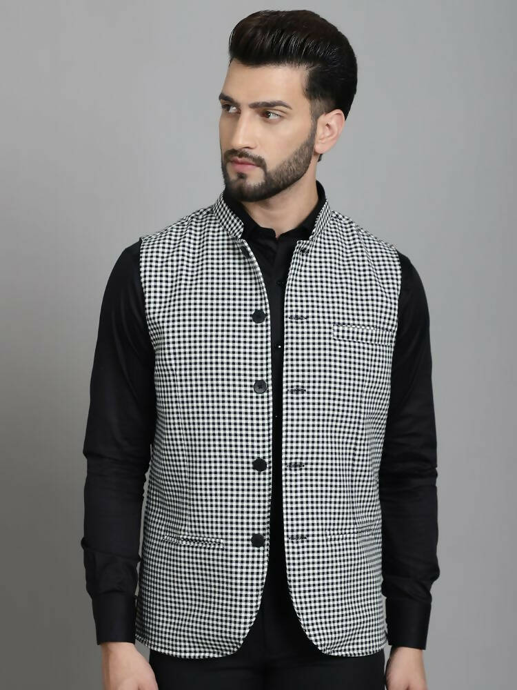 Even Apparels Nehru Jacket With Welt Pockets - Multi