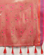 Lorenvalley Fashion Lavender Kanjivaram Silk Woven Design with Zari Weaving Saree