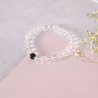 NVR Men & Women Transparent Beaded Elasticated Bracelet - Distacart