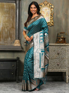 Shree Shyam Fashion Banarasi Silk Sea Green Saree - Distacart