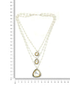 Beaded Layered Kundan Necklaces - Ruby Raang