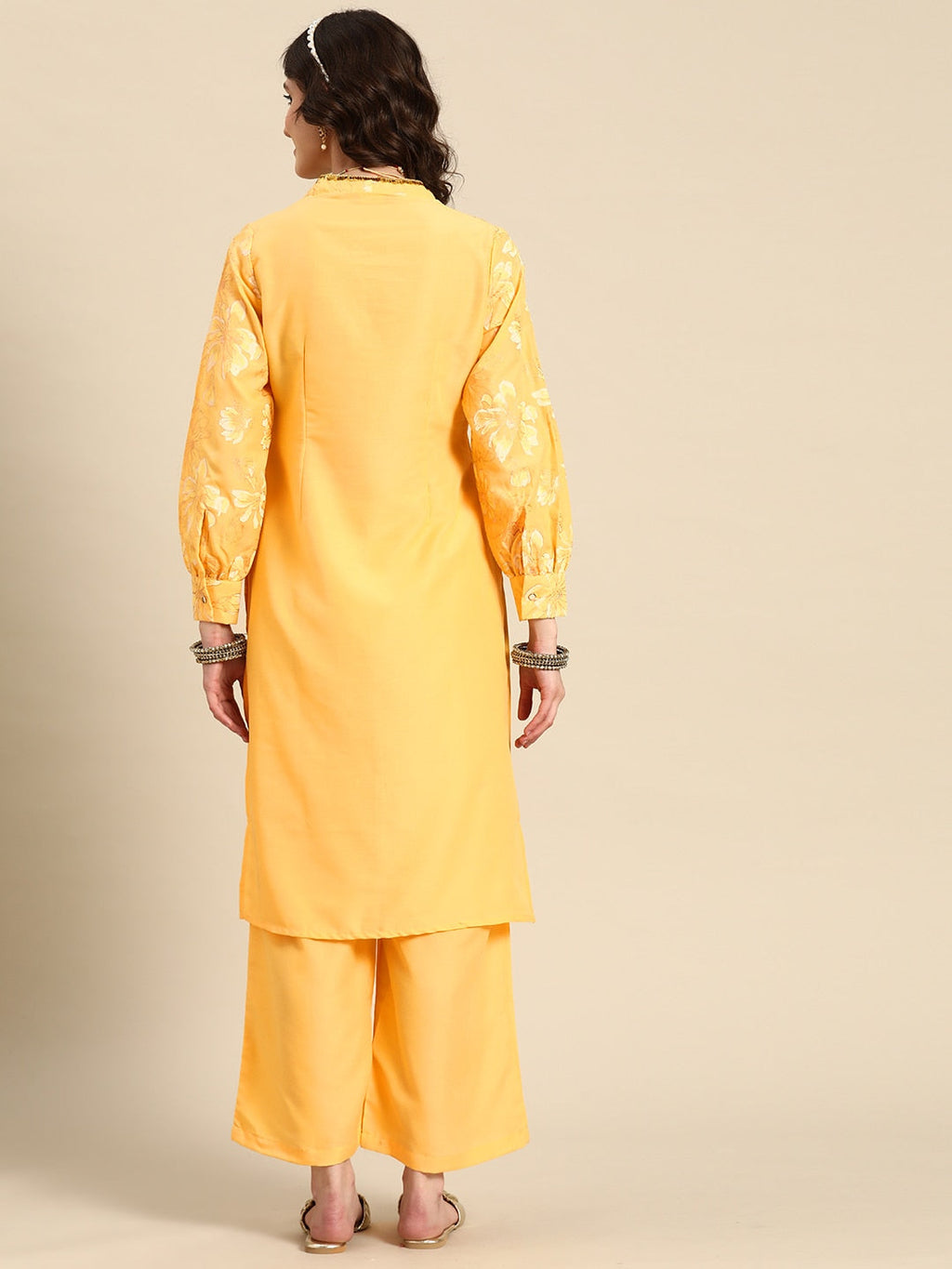 Sangria Women Ethnic Motifs Printed Kurta with Palazzos