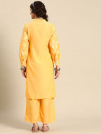 Sangria Women Ethnic Motifs Printed Kurta with Palazzos