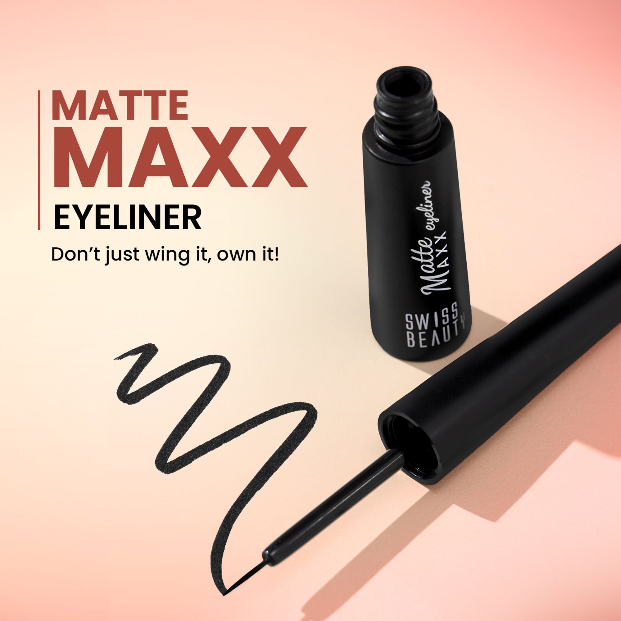 Swiss Beauty Matte Max Eyeliner Black - Distacart