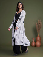 Myra Black and White Koti Style Silk and Georgette Embroidered Palazo Suit