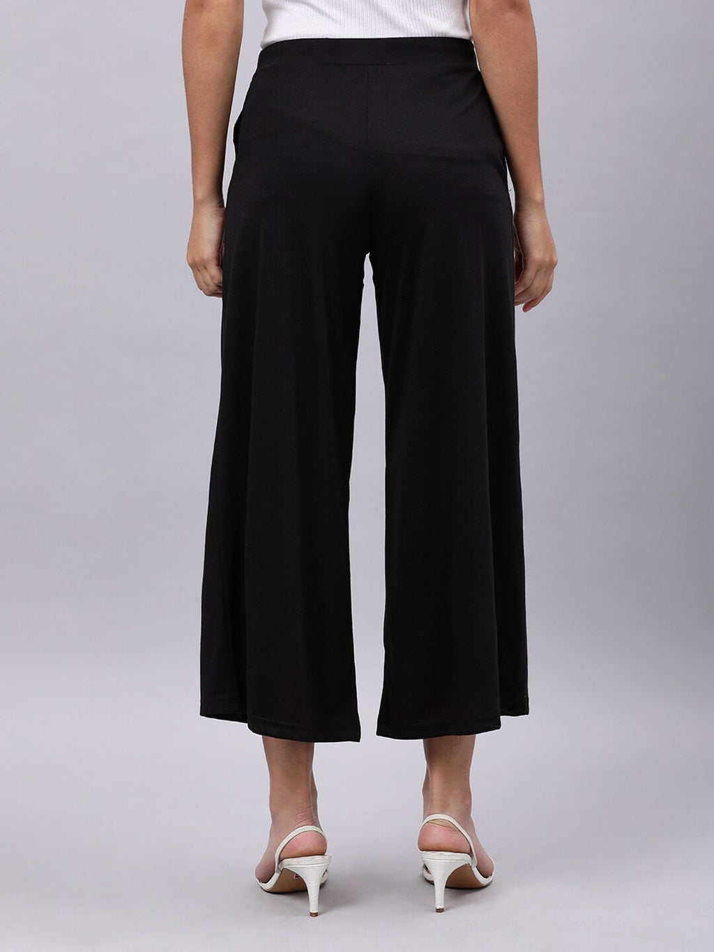 Souchii Black Liva Palazzos - Distacart