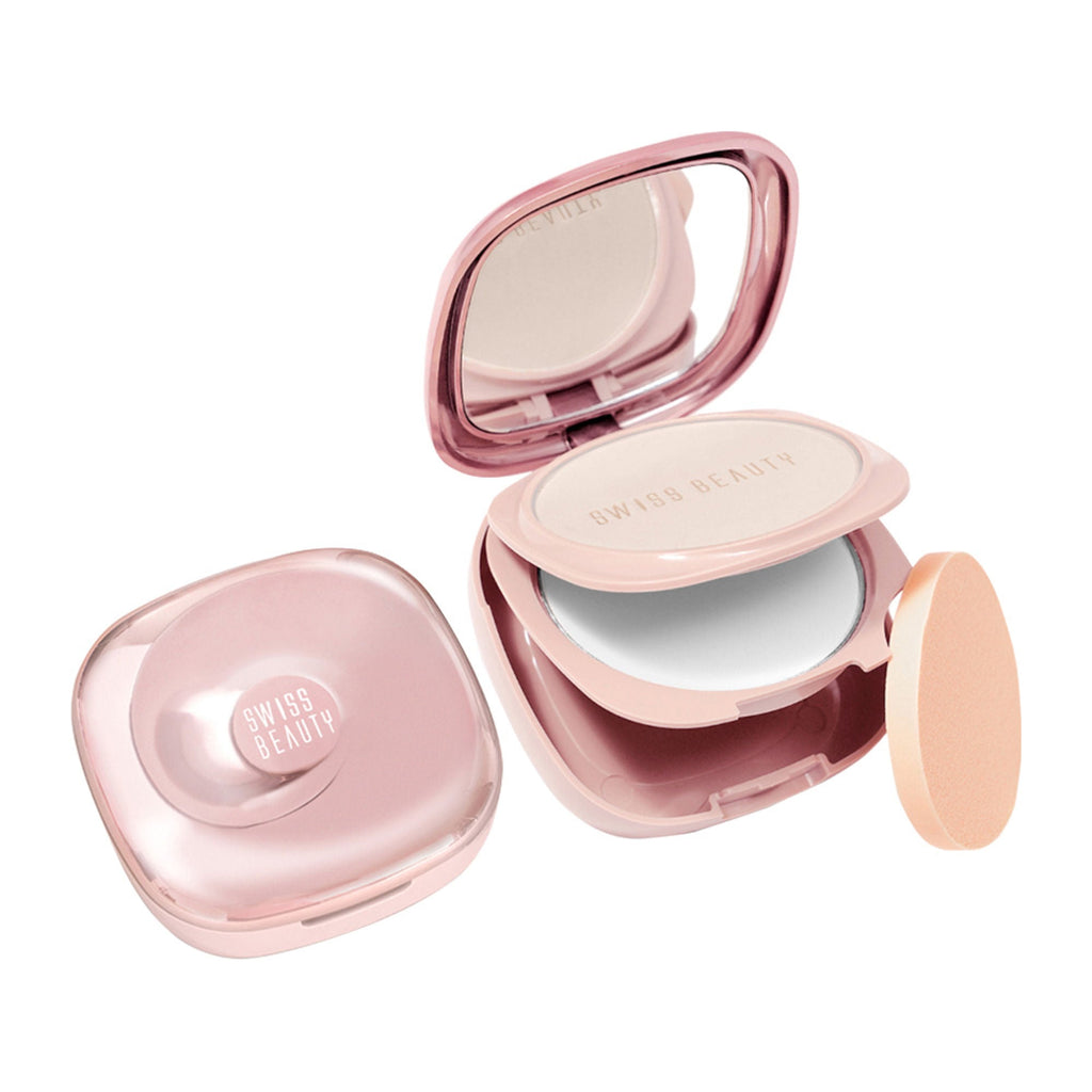 Swiss Beauty Matte & Set Duo Lightweight Compact Powder - 01 Ivory and Translucent - Distacart