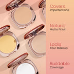 Swiss Beauty Matte & Set Duo Lightweight Compact Powder - 01 Ivory and Translucent - Distacart