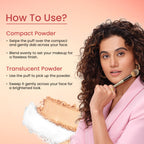 Swiss Beauty Matte & Set Duo Lightweight Compact Powder - 01 Ivory and Translucent - Distacart