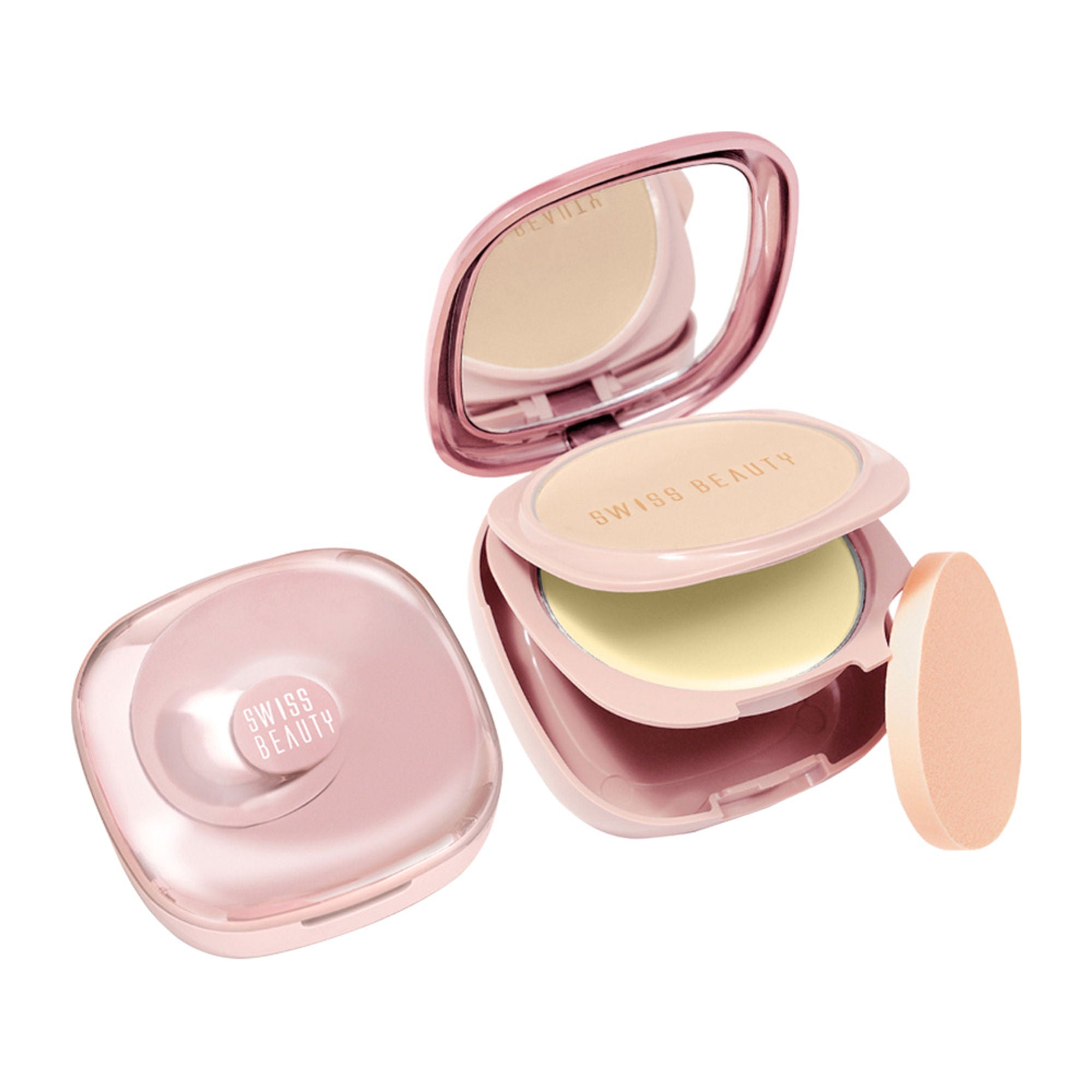 Swiss Beauty Matte & Set Duo Lightweight Compact Powder - 03 Sand and Banana - Distacart
