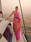 Monjolika Fashion Pink Color Satin Pastel Handloom Weaving Saree - Distacart