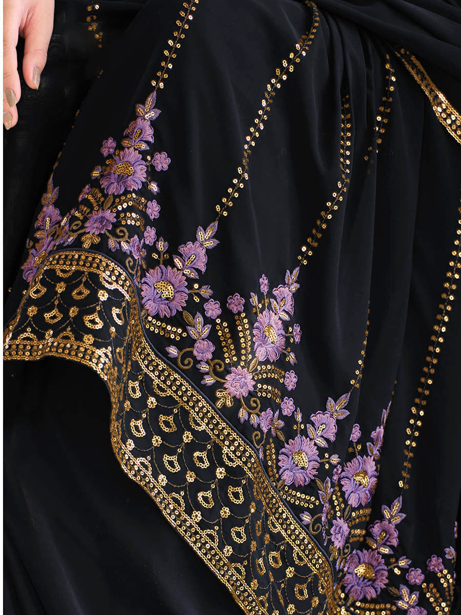 Myra Dark Blue Real Georgette Gharara Suit