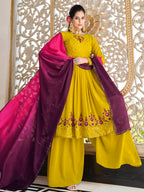 Myra Florenece Green and Rani Real Georgette Gharara Suit