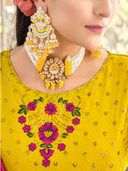 Myra Florenece Green and Rani Real Georgette Gharara Suit