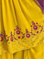 Myra Florenece Green and Rani Real Georgette Gharara Suit