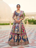 Monjolika Fashion Dark Teal Color Heavy Rajwadi Silk Designer Lehenga Choli