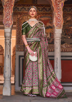 Monjolika Fashion Multicolor Silk Ajarak Design Traditional Saree - Distacart