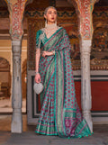 Monjolika Fashion Multi Color Silk Ajarak Design Traditional Saree - Distacart