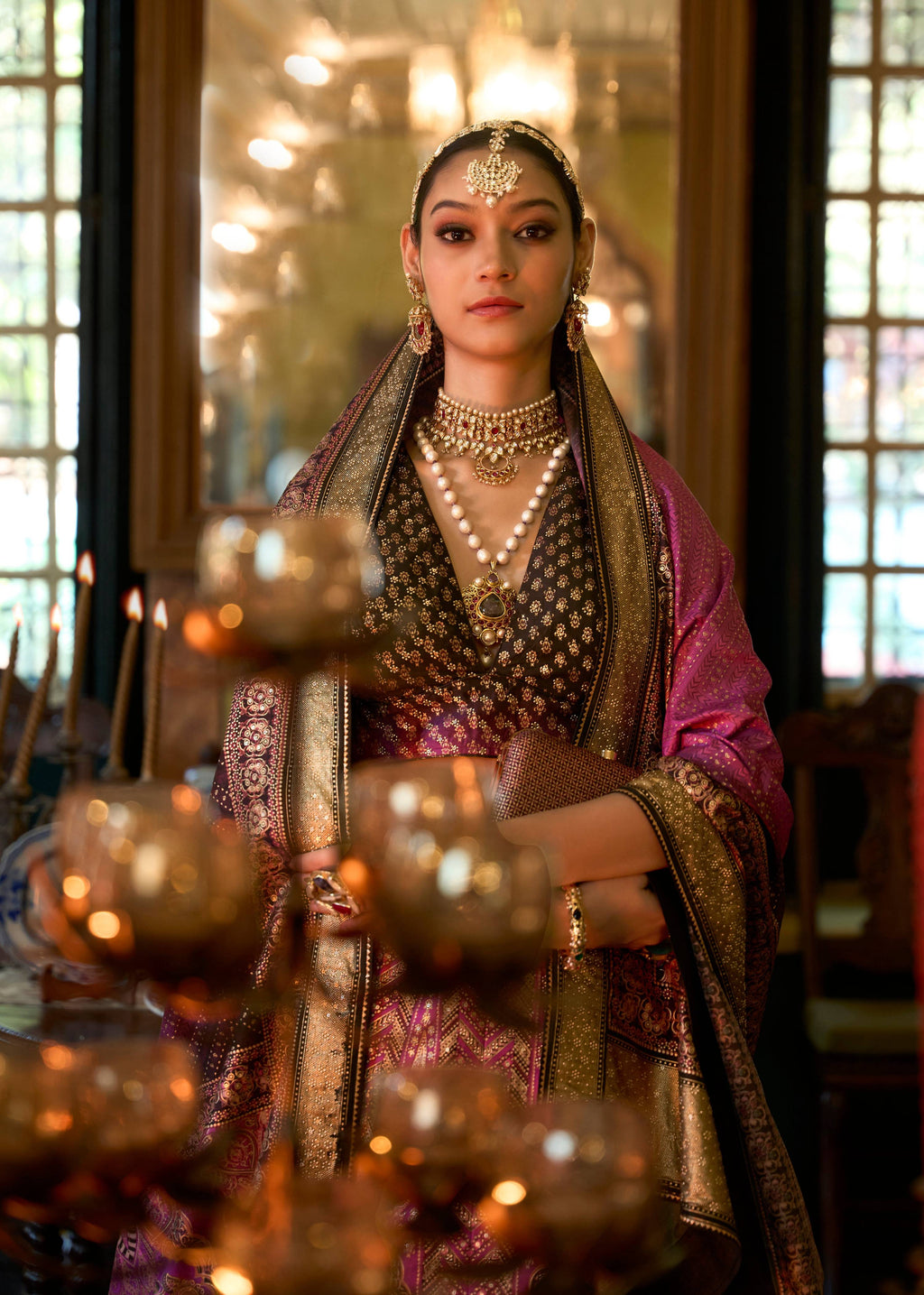Monjolika Fashion Multi Color Rajwadi Silk Designer Lehenga Choli