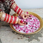 Tehzeeb Creations Bridal Bangle Set Wedding punjabi chuda, Designer chura, Red Acrylic Choora Set for Women - Distacart